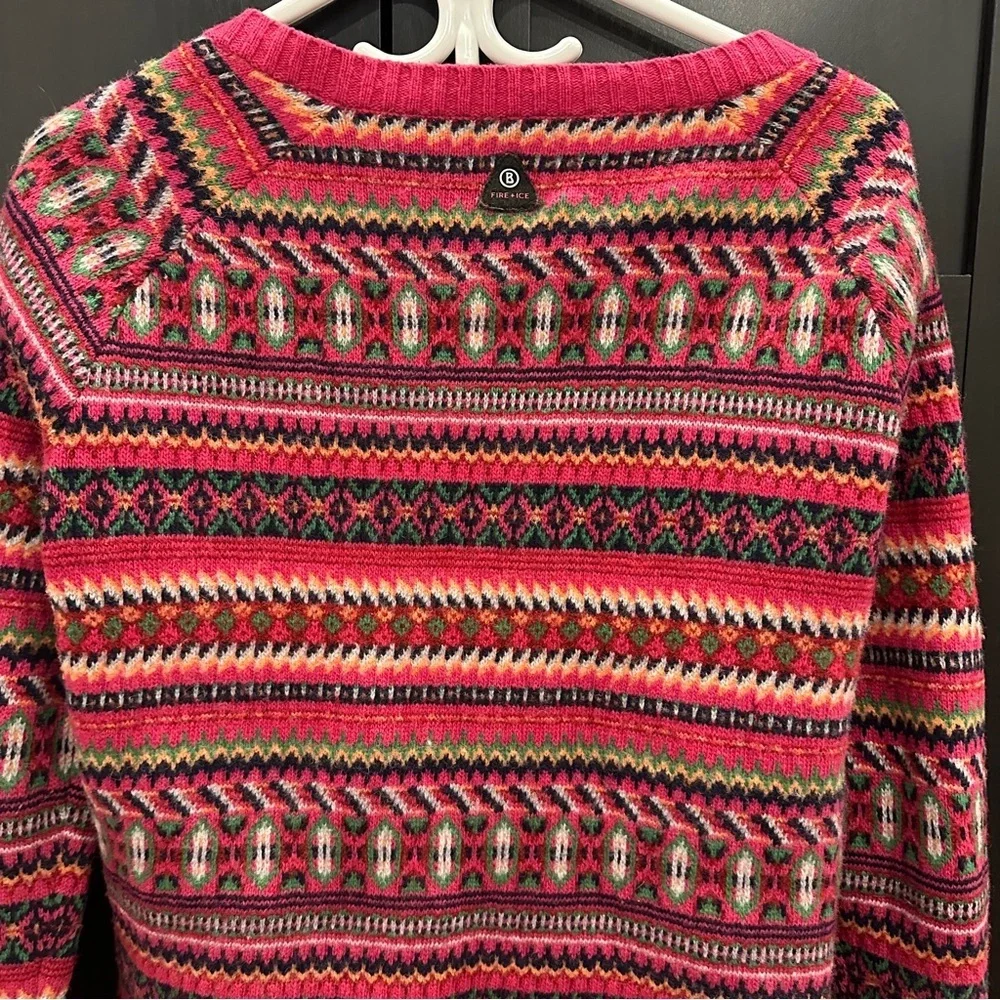 Bogner Fire & Ice Wool Zipper Sweater Vintage Inspired Size Large Women’s - Picture 12 of 16